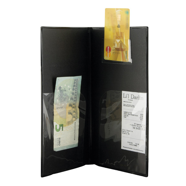 Portaconto Basic - 23,7 x 12,5 cm - PVC - nero - Securit