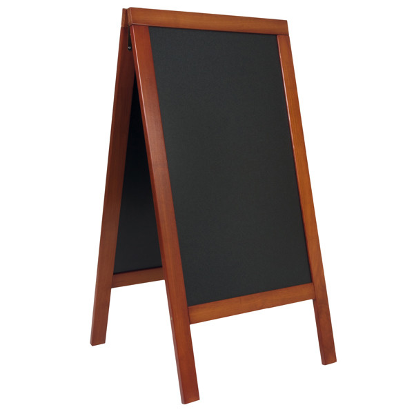 Lavagna Sandwich - cavalletto mogano - 71 x 135 cm - Securit