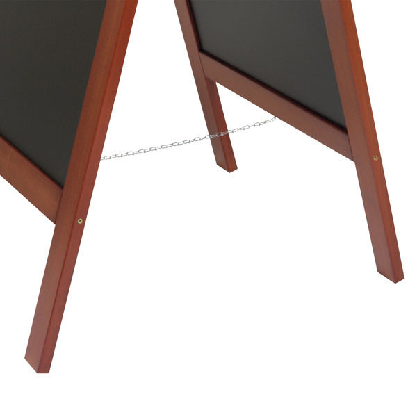 Lavagna Sandwich - cavalletto mogano - 71 x 135 cm - Securit