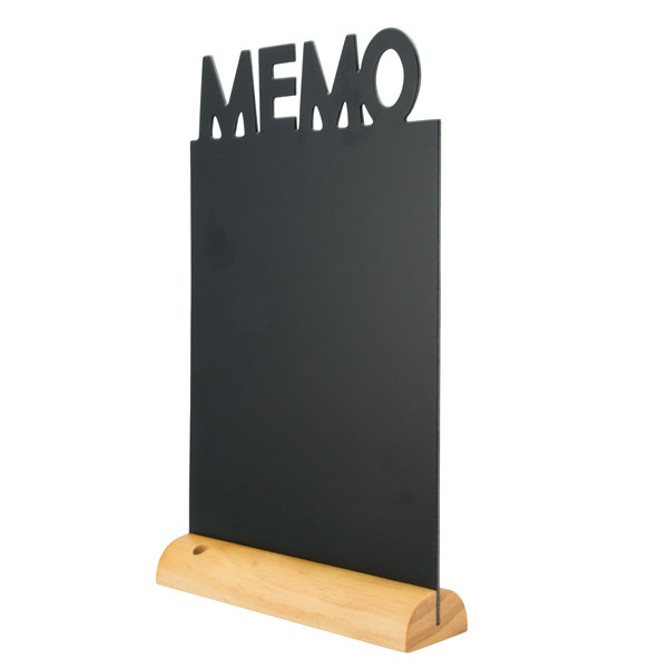 Lavagna da tavolo Silhouette - 34,5 x 21 cm - forma memo - nero - Securit