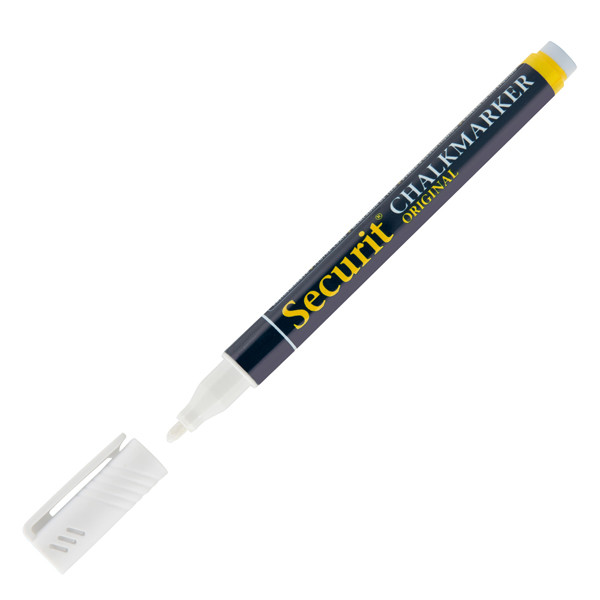 Marcatore a gesso liquido - punta fine da 1,00-2,00 mm - bianco - Securit - conf. 4 pezzi