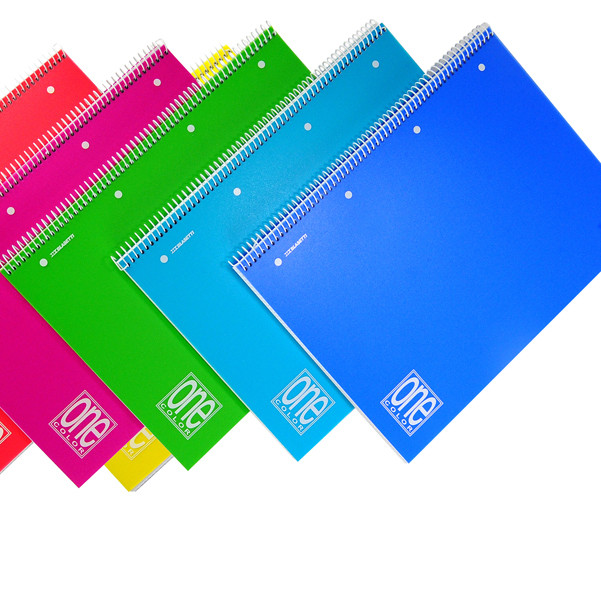 Maxiquaderno One Color PP - A4+- 5mm - 80 fogli - 80 gr - c/fori - spiralato - Blasetti