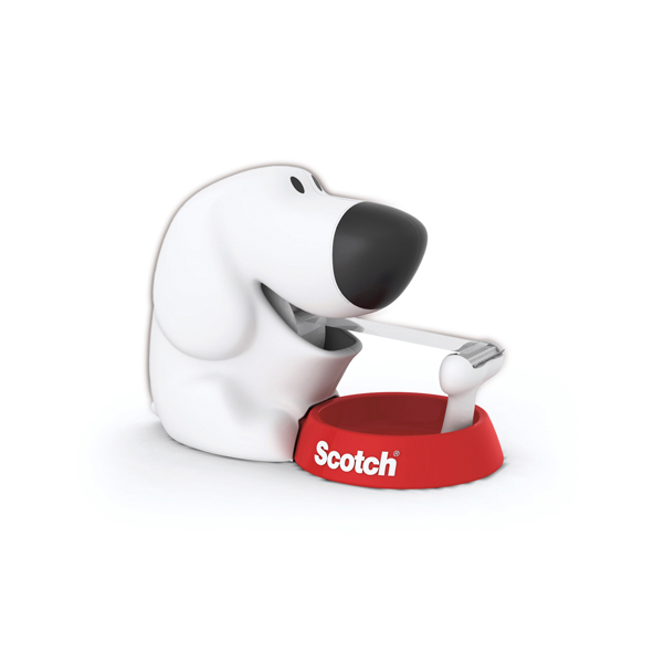 Dispenser Fido - 1 rotolo Scotch  Magic 810 19 mm x 7,5 mt incluso - bianco nero - Scotch