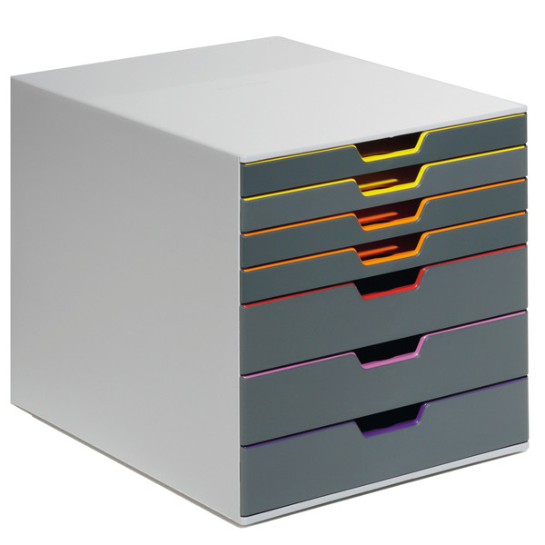 Cassettiera Varicolor - 28 x 35,6 x 29,2 cm - 7 cassetti - Durable