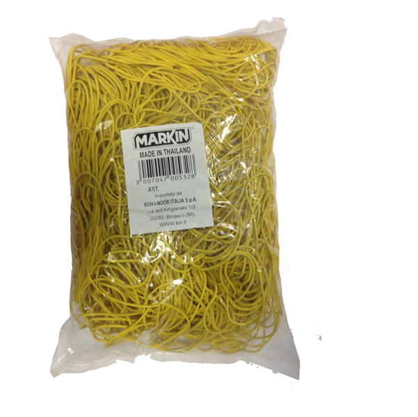 Elastici - gomma gialla - D 5 cm - Markin - sacco da 1 kg