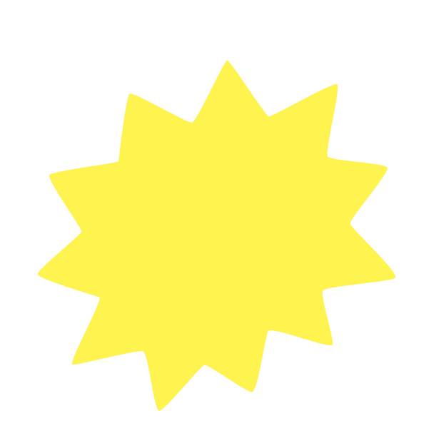 Segnaprezzi Stella - 8 x 8,5 cm - giallo - CWR - conf. 36 pezzi