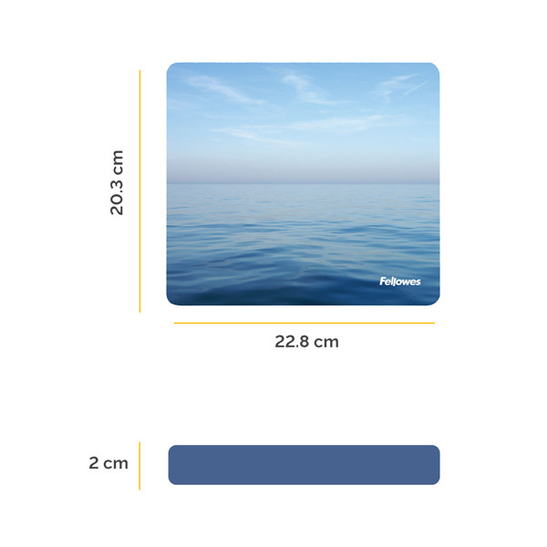 Mousepad Earth Series - Oceano - ecologico - Fellowes