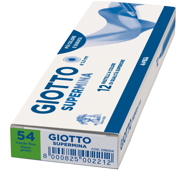 Pastello Supermina - mina 3,8 mm - verde fluo 54 - Giotto