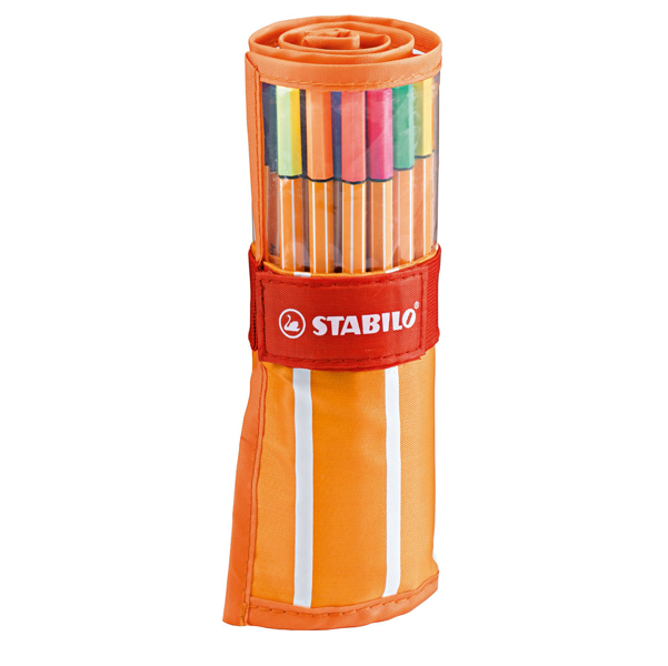 Fineliner Point 88 - tratto 0,4 mm - colori assortiti - Stabilo - rollerset 30 pezzi