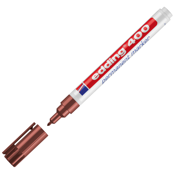 Marcatore permanente Edding 400 - punta conica - tratto 2,00mm a 4,00mm - astuccio 10 colori assortiti - Edding