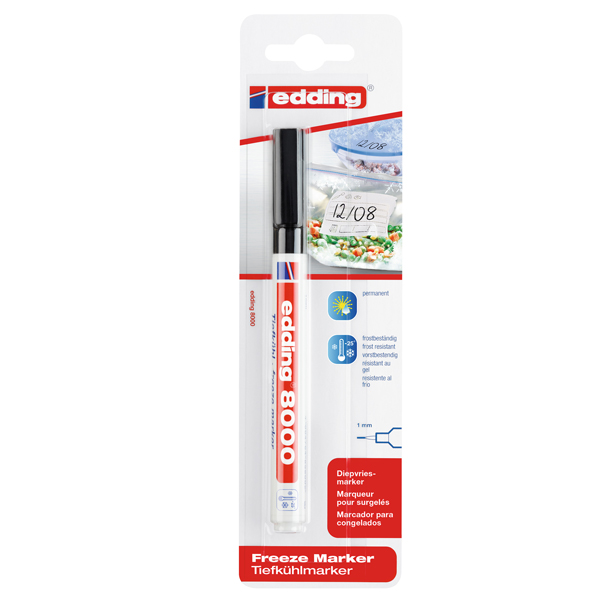 Marcatore permanente 8000 Freezer Marker - punta 1,0mm - nero - Edding