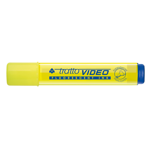 Evidenziatore Tratto Video - punta a scalpello - tratto da 1,0mm-5,0mm - giallo - Tratto