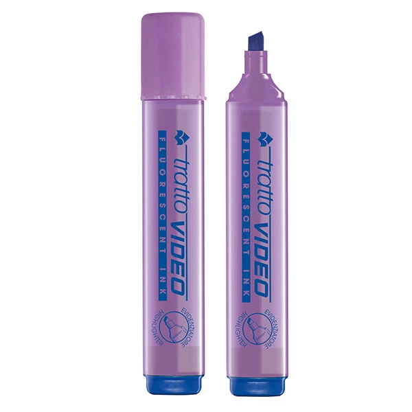 Evidenziatore Tratto Video  - punta a scalpello - tratto da 1,0mm-5,0mm - viola - Tratto