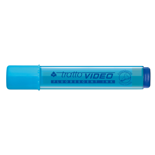 Evidenziatore Tratto Video - punta a scalpello - tratto da 1,0mm-5,0mm - azzurro - Tratto