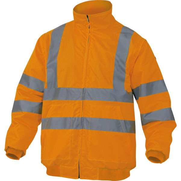 Giubbotto alta visibilit&agrave; Reno HV - poliestere/poliuretano - taglia XL - arancio fluo - Deltaplus
