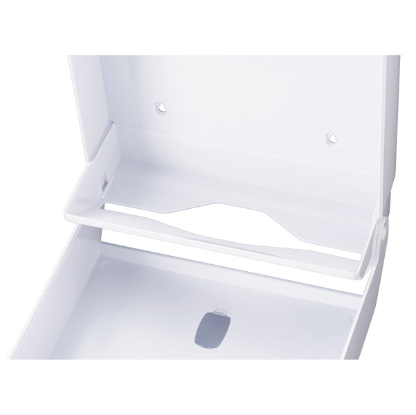 Dispenser asciugamani piegati C/Z/M/V Basica - 27,8 x 12,8 x 38 cm - bianco/grigio - Medial