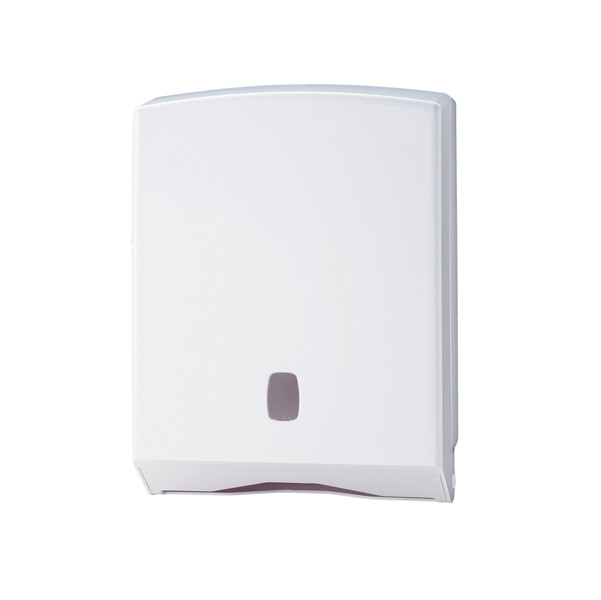 Dispenser asciugamani piegati C/Z/M/V Basica - 27,8 x 12,8 x 38 cm - bianco/grigio - Medial