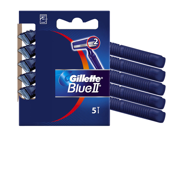 Gillette Blue II Standard - Gillette - kit 5 rasoi 2 lame usa getta