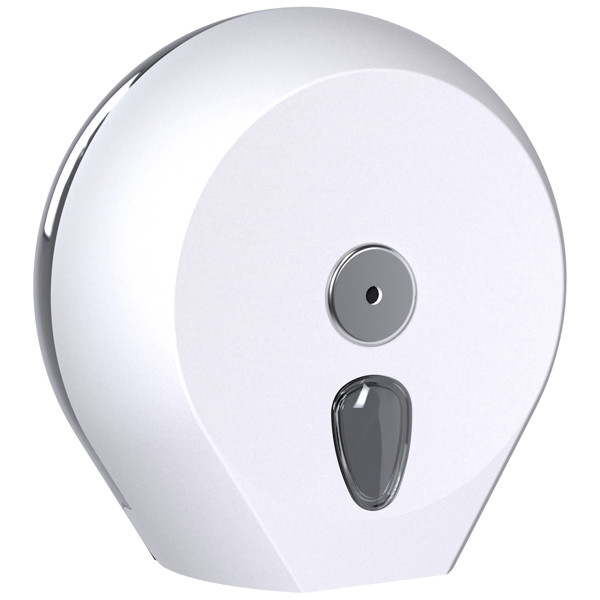 Dispenser carta igienica EColored rotolo Mini Jumbo - 27 x 12,8 x 27,3 cm - rotolo diametro 23 cm - adamello white - Mar Plast