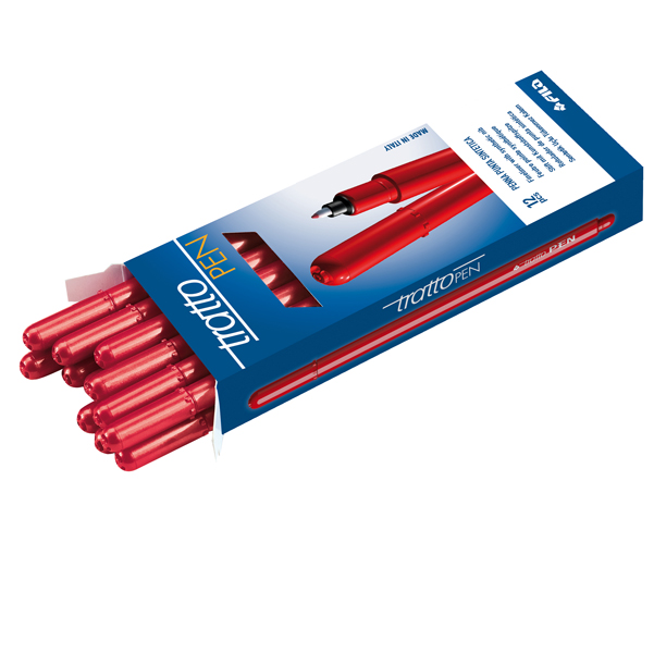 Pennarello fineliner Tratto Pen - tratto 0,5mm - rosso - Tratto