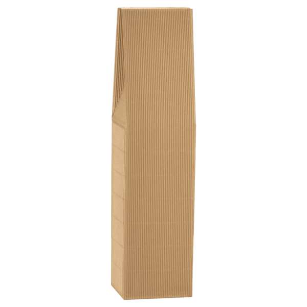 Scatola Onda - 1 bottiglia - in cartone - 9 x 9 x 37 cm - avana - Scotton