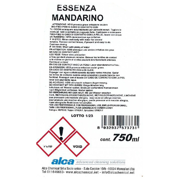 Profumatore - essenza mandarino - 750 ml - Alca
