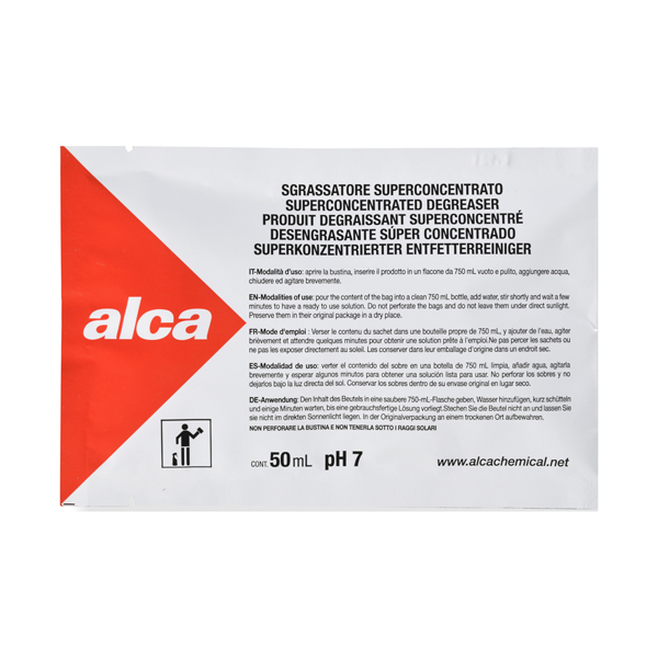 Sgrassatore Superconcentrato Linea Monodose - superprofumato - Alca - bustina da 50 ml