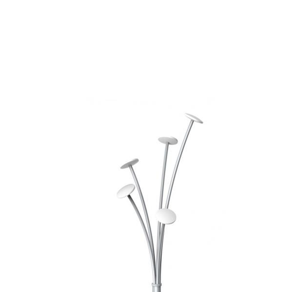 Appendiabiti con portaombrelli - 5 posti - 187x38 cm - bianco - Alba