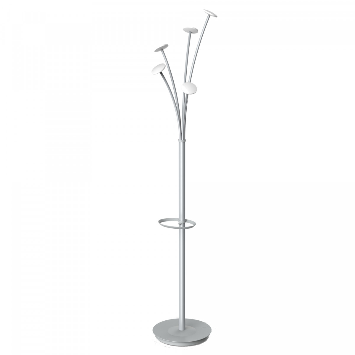 Appendiabiti - con portaombrelli - 5 posti - 187 cm - bianco - Alba