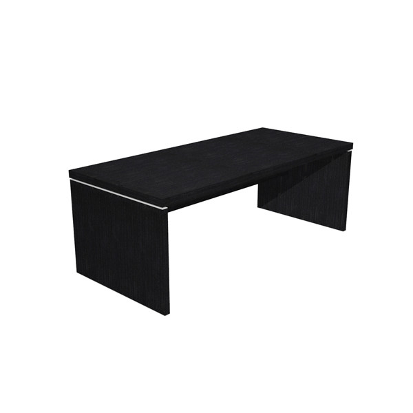 Scrivania direzionale Prestige - 210 x 90 x 74 cm - nero venato
