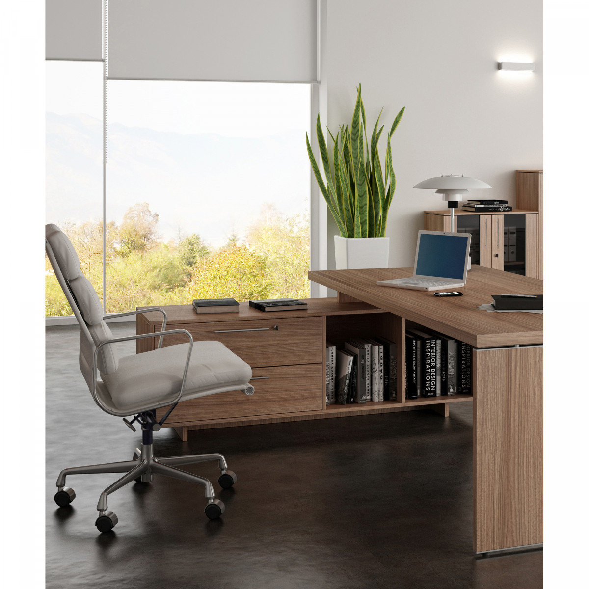 Coppia ante Prestige - per mobile basso - 80 x 77 cm - spessore 18 mm - vetro/melaminico - ciliegio arabis