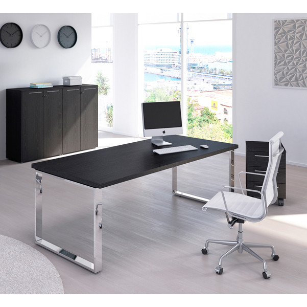 Coppia ante Prestige - per mobile medio - 80 x 115,4 cm - spessore 18 mm - melaminico - nero venato