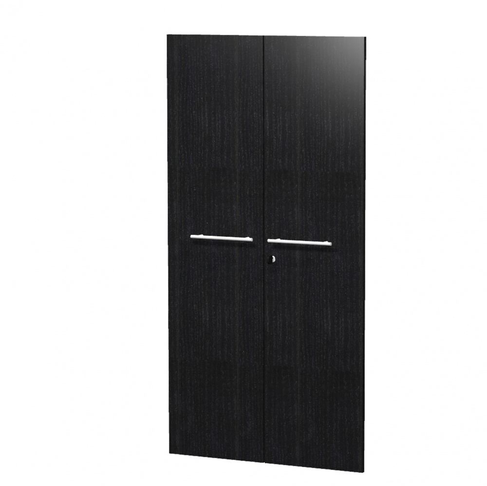 Coppia ante Prestige - melaminico - per mobile medio/alto - con serratura - 80x153,8cm - spessore 18 mm - nero venato - Artexport
