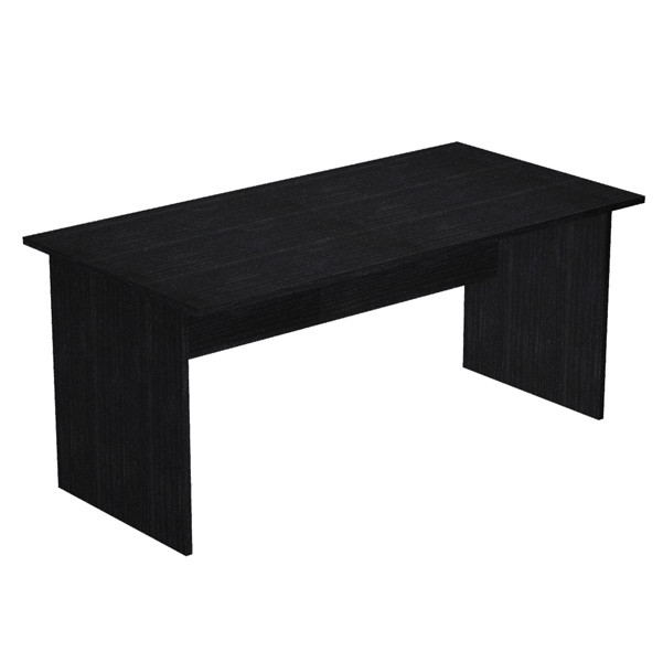 Scrivania Easy - lineare - 160 x 80 x 72 cm - nero venato