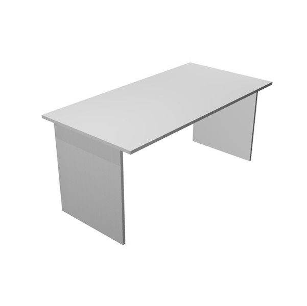 Scrivania Easy - lineare - 140 x 80 x 72 cm - grigio