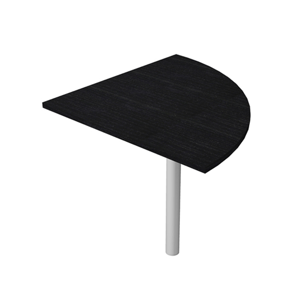Angolare Easy - 90 gradi - 80x80 cm - gamba di supporto in metallo - nero venato - Artexport