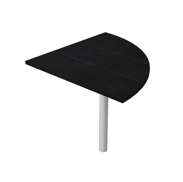 Raccordo angolare 90&deg; per scrivanie Easy - 80 x 80 cm - nero venato/grigio cromato