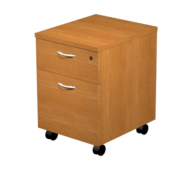 Cassettiera Easy - 41,8x52x59,5 cm - 1 cassetto + 1 classificatore - con ruote - noce chiaro - Artexport