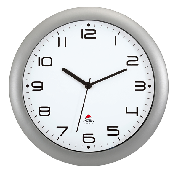 Orologio da parete Hornew - diametro 30 cm - grigio metal - Alba