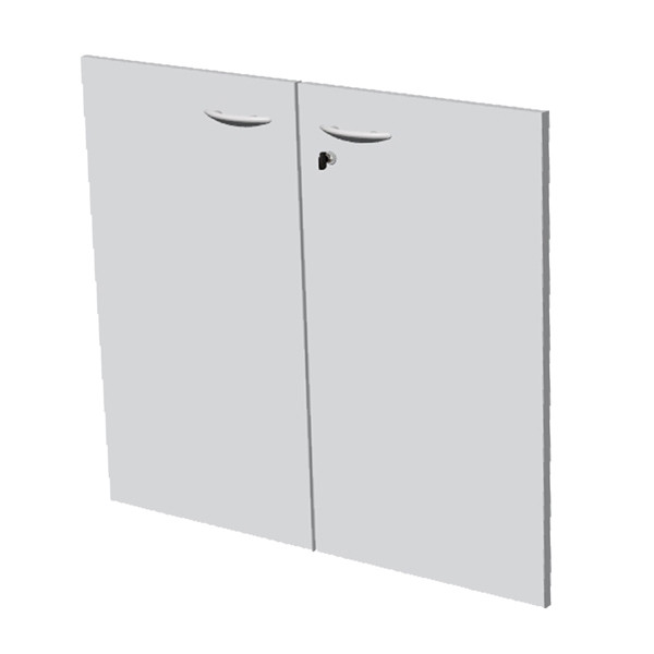 Coppia ante Easy - per mobile basso - 80 x 67 cm - spessore 18 mm - melaminico - grigio