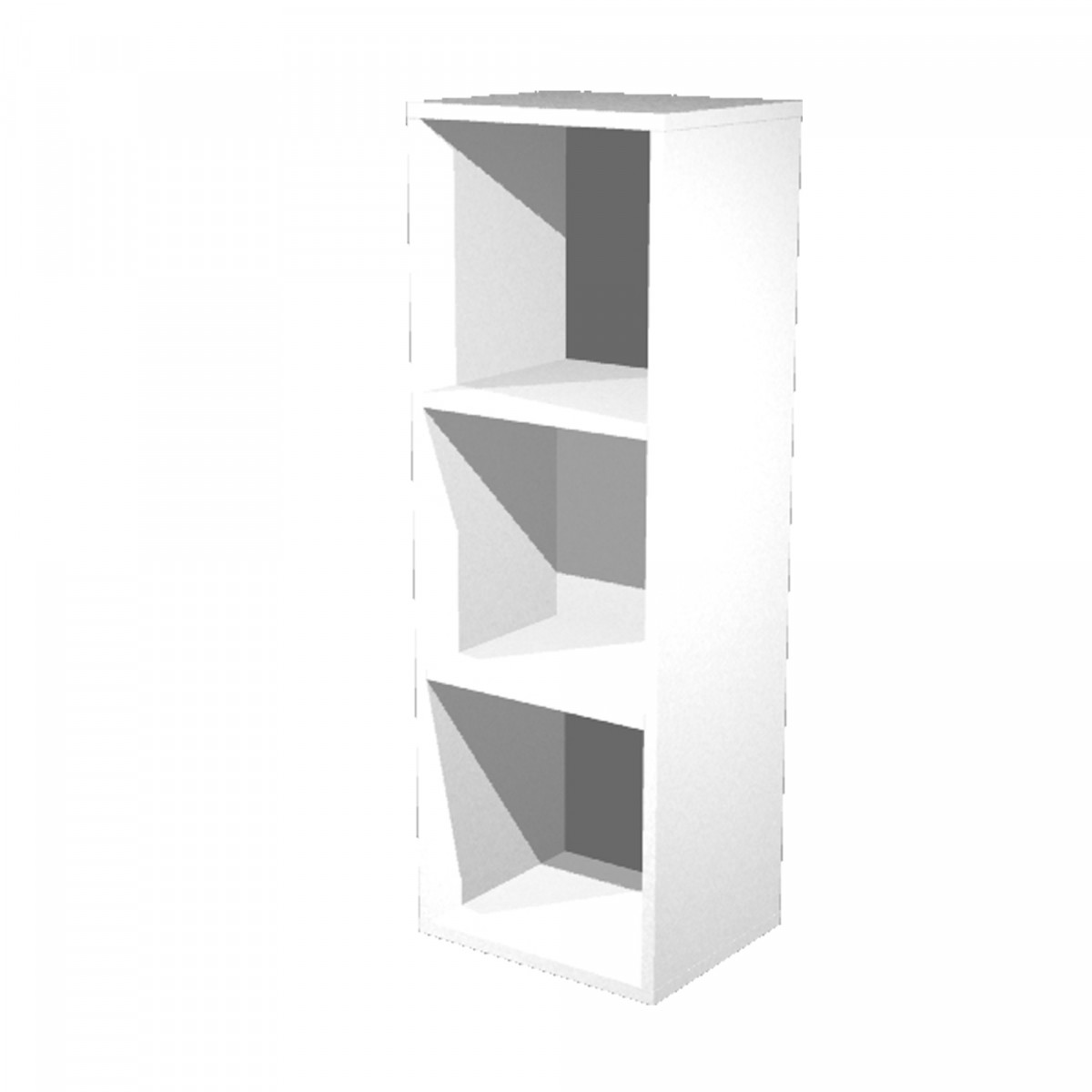 Libreria casellario Rainbow - 3 caselle - 35,9 x 29,2 x 103,9 cm - bianco