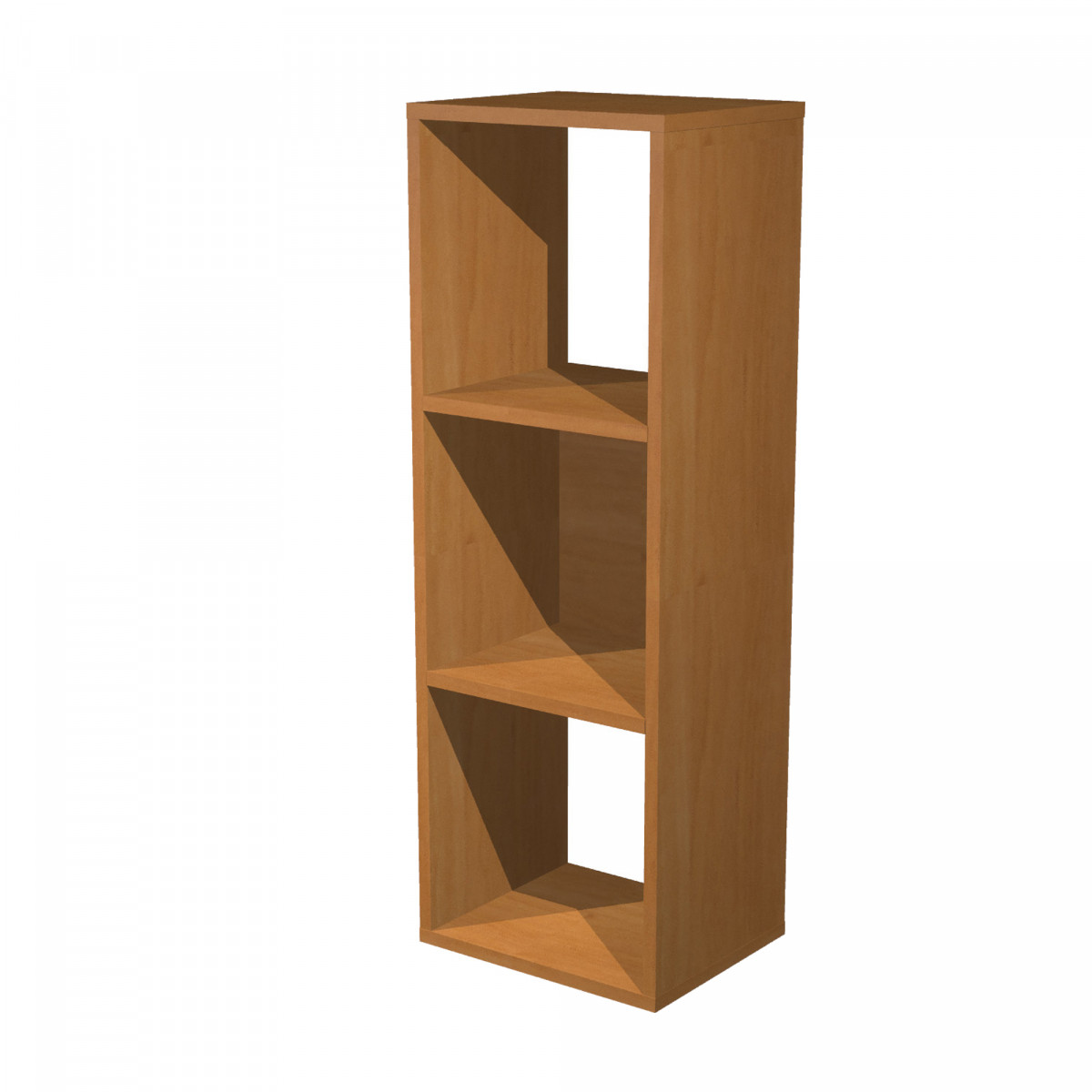 Libreria casellario Rainbow - 3 caselle - 35,9 x 29,2 x 103,9 cm - noce chiaro