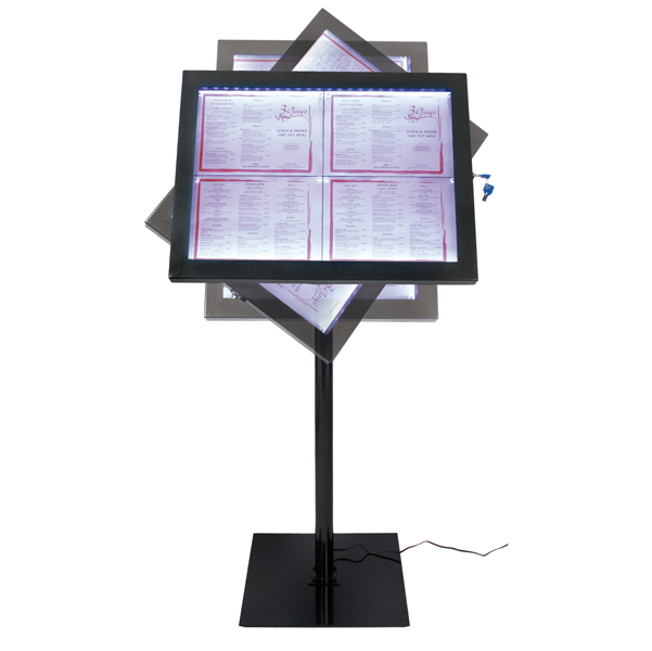 Espositore a LED per esterni/interni - display 4xA4 - Securit