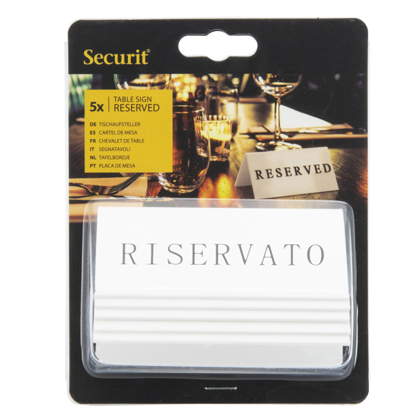 Targhetta RISERVATO per tavoli - Securit - set 5 pezzi