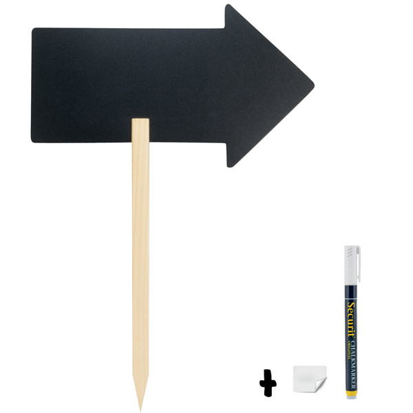 Silhouette Board Sticks - forma freccia - 67 x 49,2 cm - nero - Securit