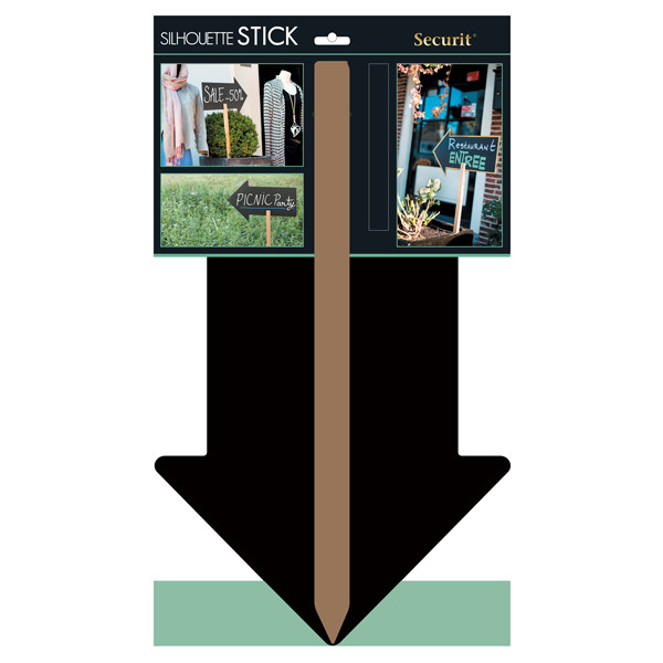 Silhouette Board Sticks - forma freccia - 67 x 49,2 cm - nero - Securit