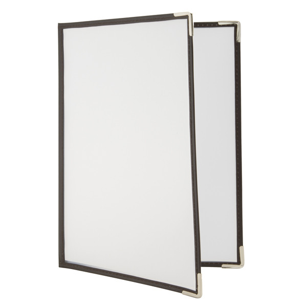 Portamenù Crystal BR2 doppio - per 4 fogli A4 - Securit - set 3 pezzi