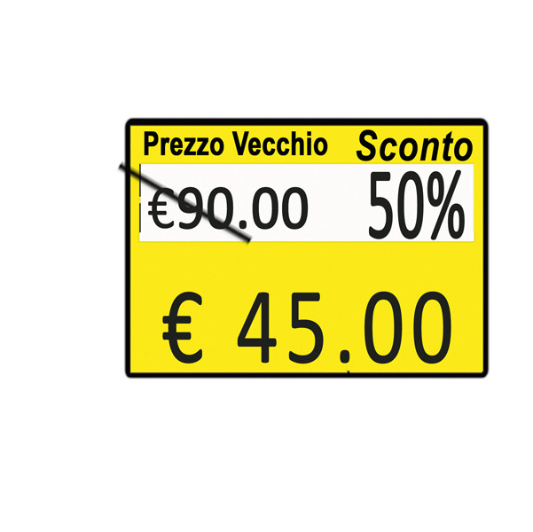Rotolo da 600 etichette per Printex Z 17 - PREZZO VECCHIO&hellip;SCONTO&hellip; - 26x19 mm - adesivo removibile - giallo - Printex - pack 10 rotoli