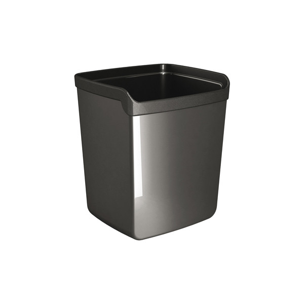 Bicchiere portapenne Mydesk - 8,7 x 7,4 x 10 cm - nero - Arda
