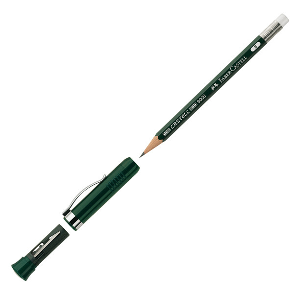 Matita in grafite castell 9000 Extender - gradazione B - Faber-Castell - set regalo con temperamatite